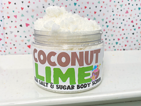 Coconut Lime  Sea Salt and Sugar Body Scrub