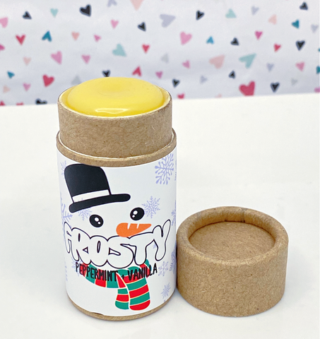 Frosty - HOLIDAY - Peppermint + Vanilla ~VEGAN  Lip Butter