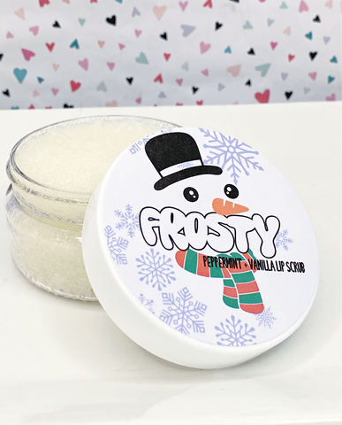 Frosty - HOLIDAY - Peppermint Vanilla Lip Scrub VEGAN