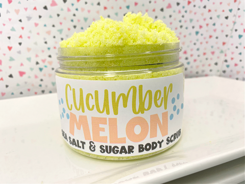 Cucumber Melon Sea Salt and Sugar Body Scrub