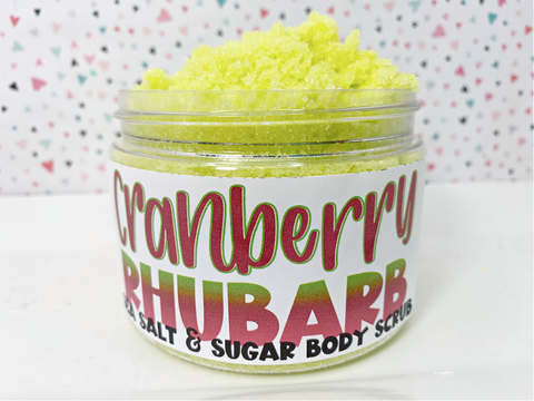 Cranberry Rhubarb Sea Salt and Sugar Body Scrub