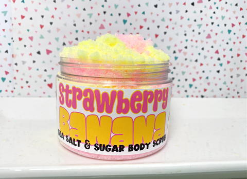 Strawberry Banana Sea Salt and Sugar Body Scrub