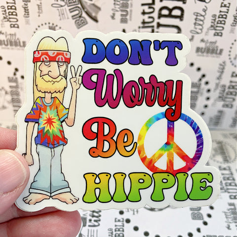 Don't Worry be Hippie Gift Set Sticker - CLEARANCE